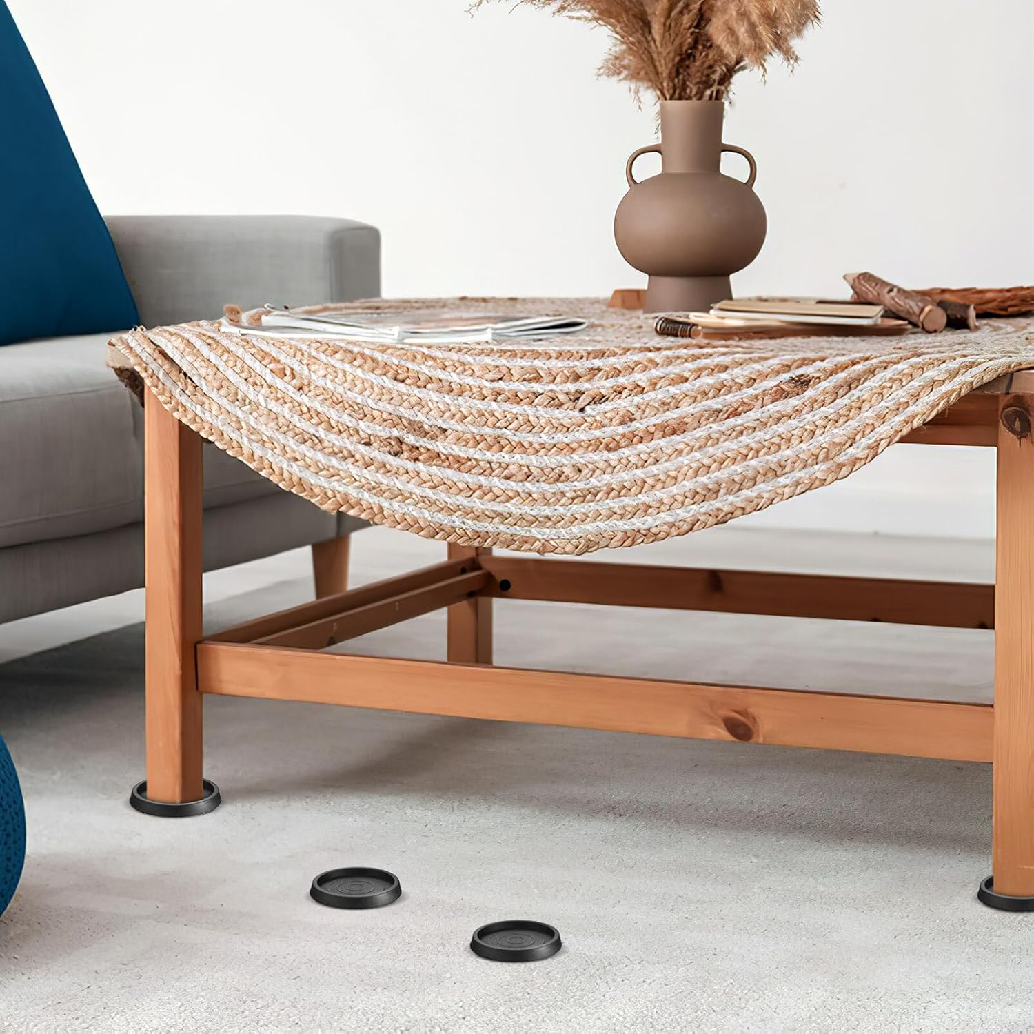 Cabilock 40pcs Non- Furniture Pads Rubber Grippers for Floor - Design to Prevent Scratches and Noise Easy to Use for Various Furniture Types