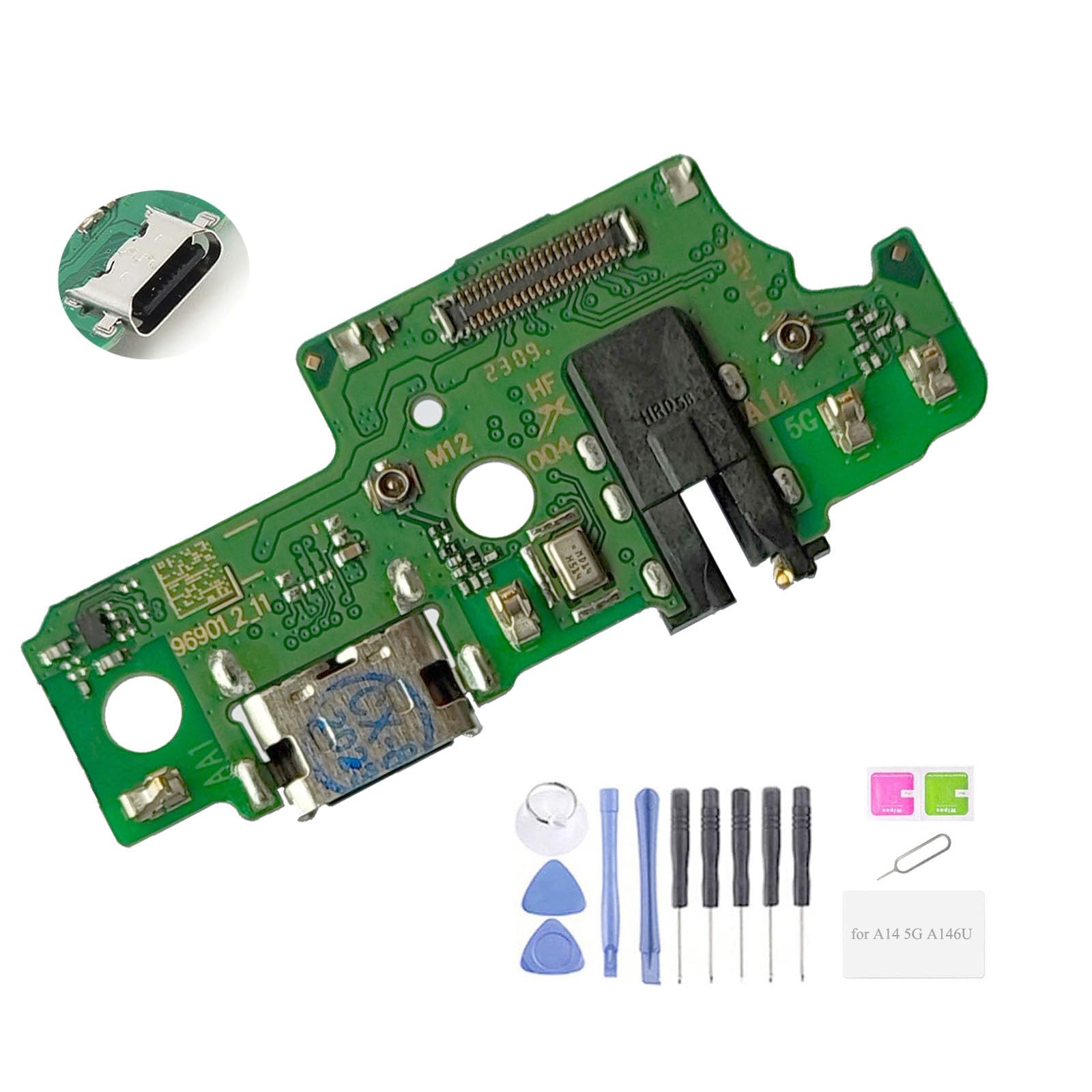 Galaxy A14 (5G) Replacement Charging USB Port Board Parts for Samsung Galaxy A14 (5G) A146U A146U1 6.6 Inches (M12,US Version) [not fit for A14 4G Version]