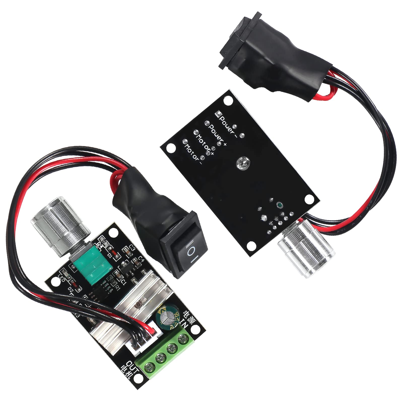 6 controladores de velocidad de motor PWM de 6 V, 12 V, 24 V, 28 V, 3 A, 80 W CC, regulador de velocidad, interruptor reversible ajustable 1203BB DC
