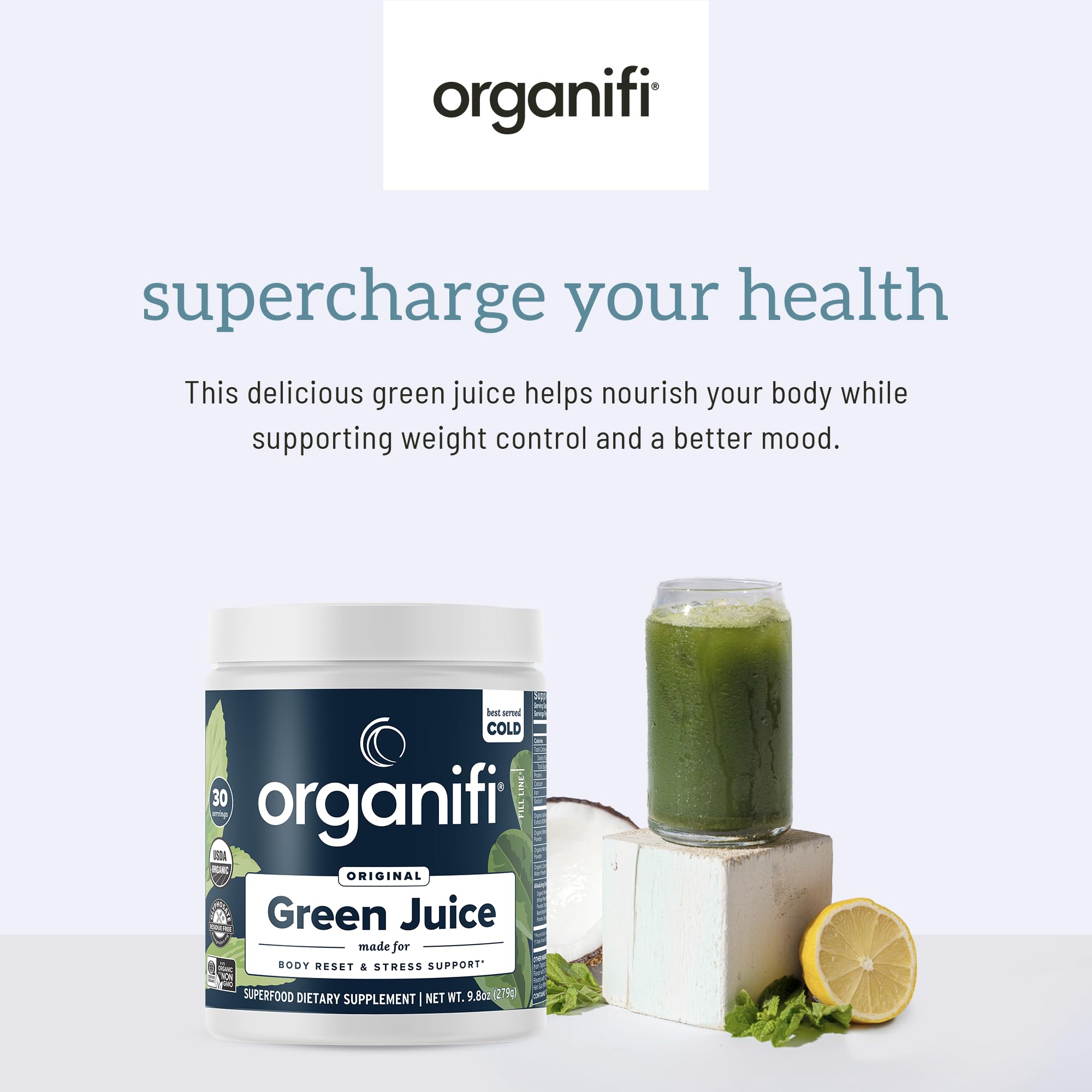 Organifi Green Juice Powder Supports Healthy Weight and BMI, 1 Pack — Amazon image 3