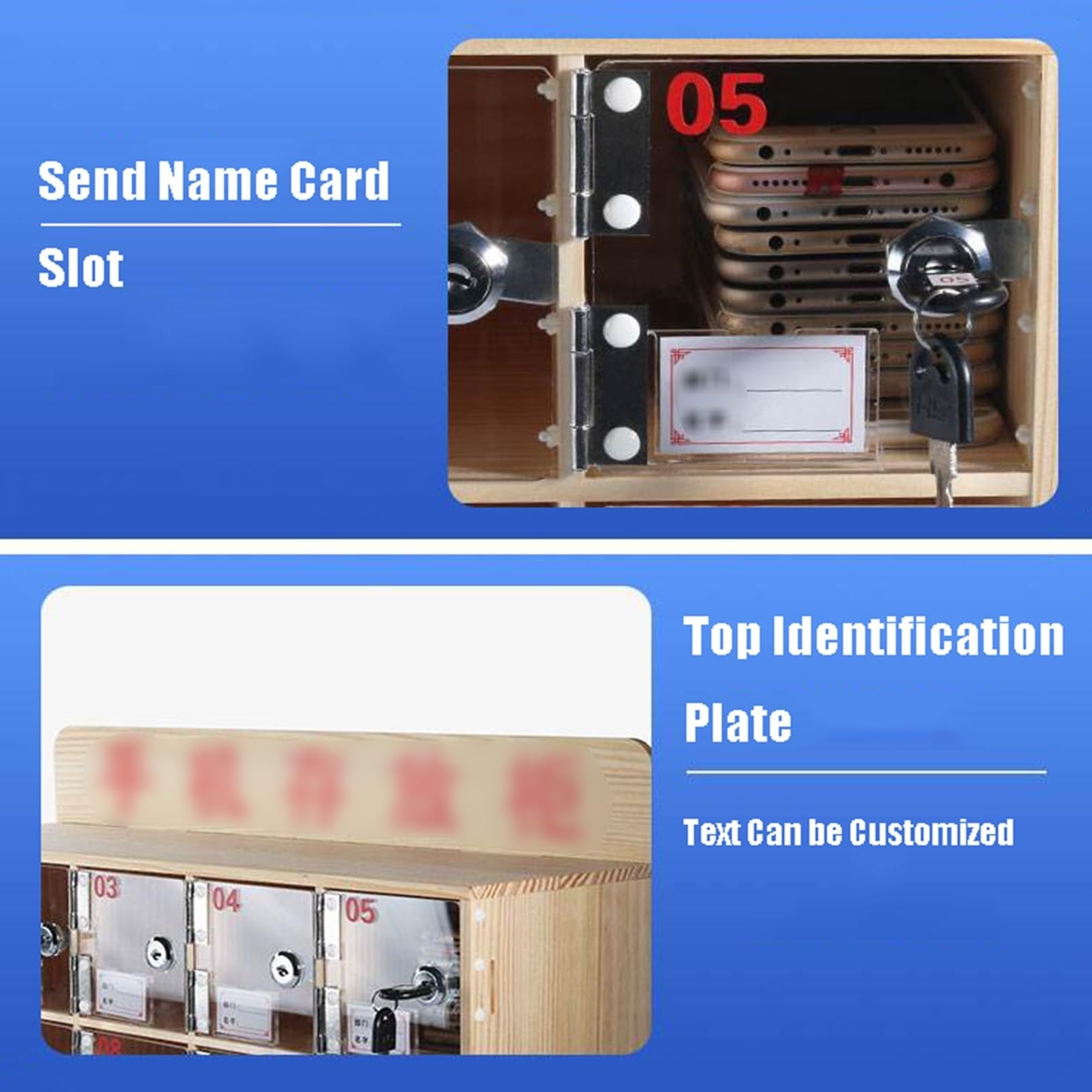 Casier De Rangement Pour Téléphone Portable VEVOR 20 Emplacements Cabine Verrouillable Pour Telephone En Acrylique 53x18x42 5 Cm Armoire De Rangement 91852464