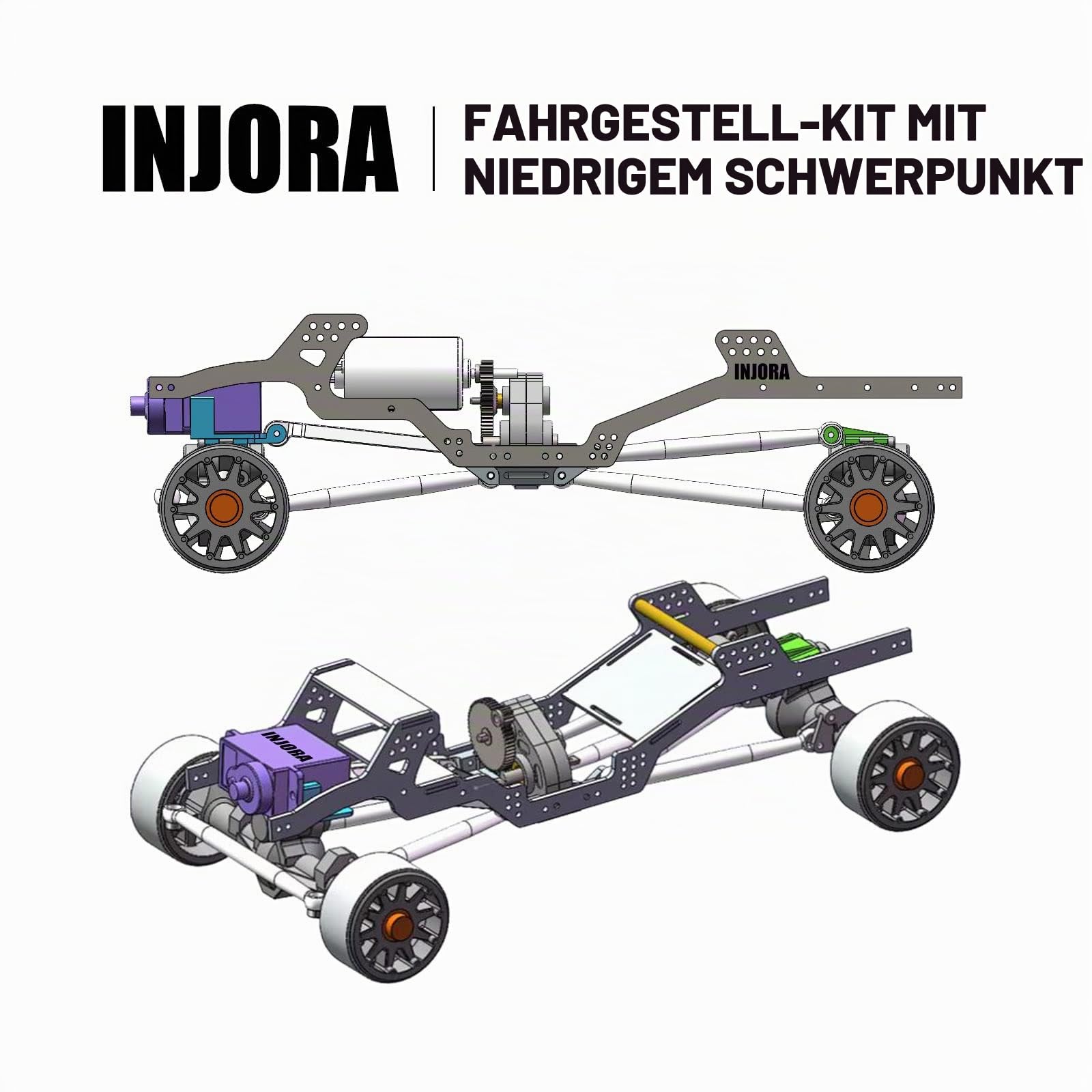 INJORA Rear Axle Truss Upper Link Mount CNC Aluminio Accesorios Para Axial SCX24 C10 JLU Gladiador Bronco Upgrade Part(Gris INJORA Rear Axle Truss Upper Link Mount CNC Aluminio Accesorios Para Axial SCX24 C10 JLU Gladiador Bronco Upgrade Part(Gris