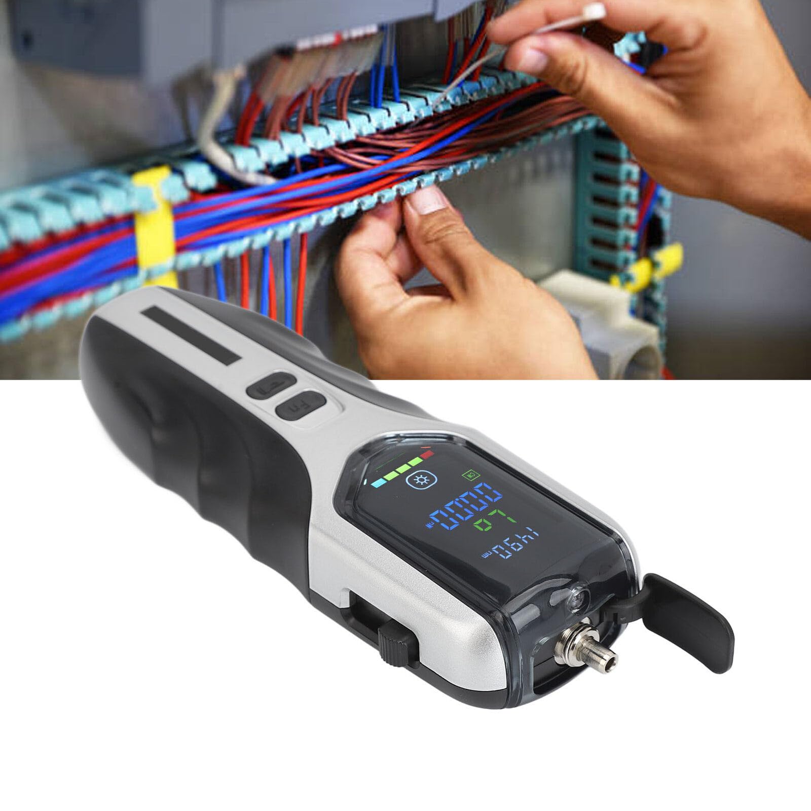 Probador de fibra óptica, Medidor de potencia óptica recargable G7, herramienta prueba Cable fibra 7 longitudes onda