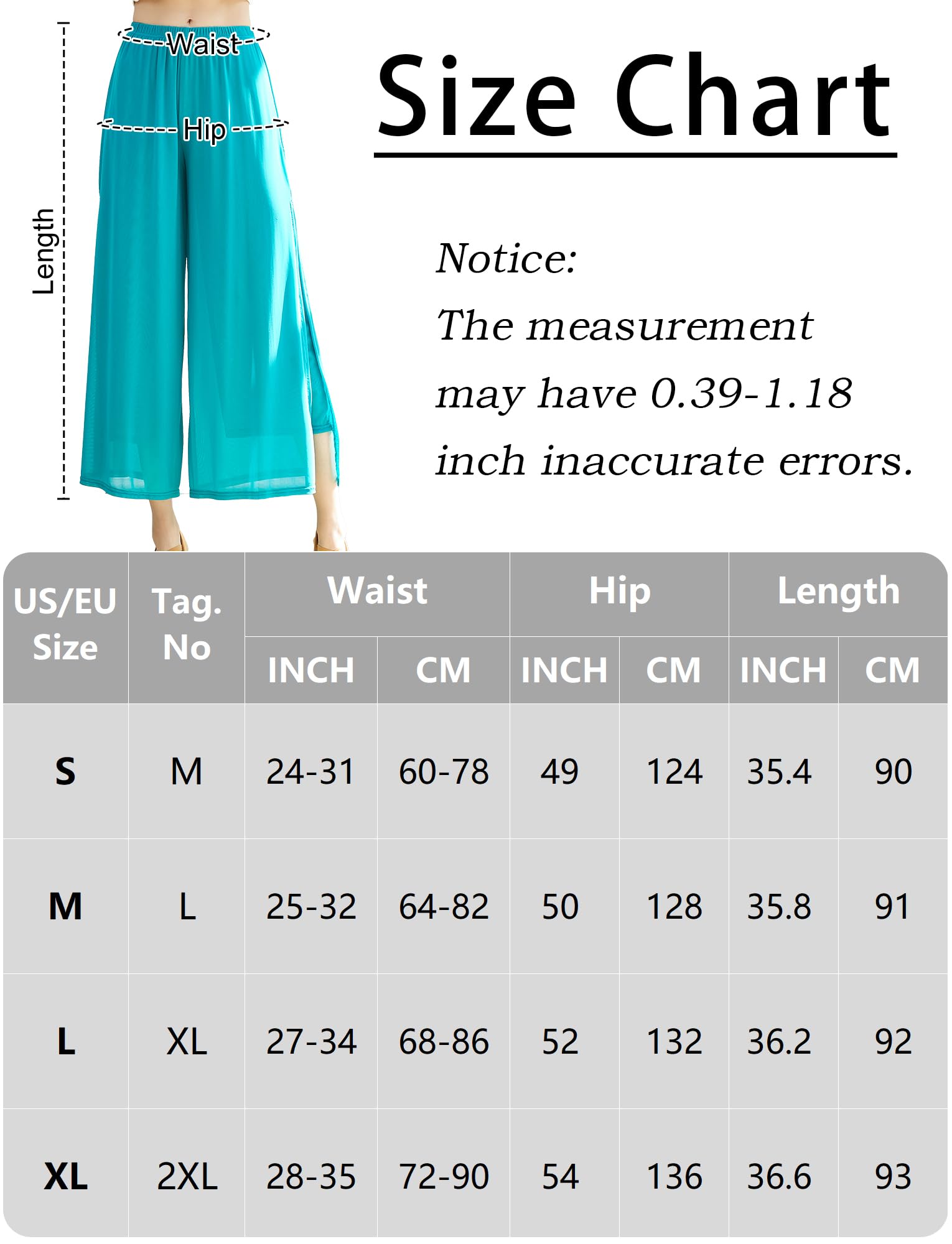 SEAUR Pantalon Palazzo fluide pour femme avec fente latérale Taille élastique pour danse lyrique Costume classique contemporain