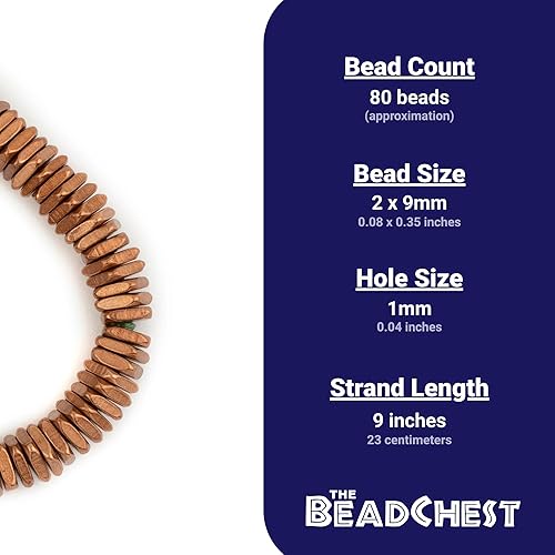 Miniatura 9 de TheBeadChest Cuentas Heishi cuadradas facetadas de cobre (0.118 in)