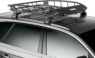 Thule Canyon XT Roof Cargo Basket 859XT - 150 lb Capacity, Wind Fairing, Low-Profile Design for Easy Loading