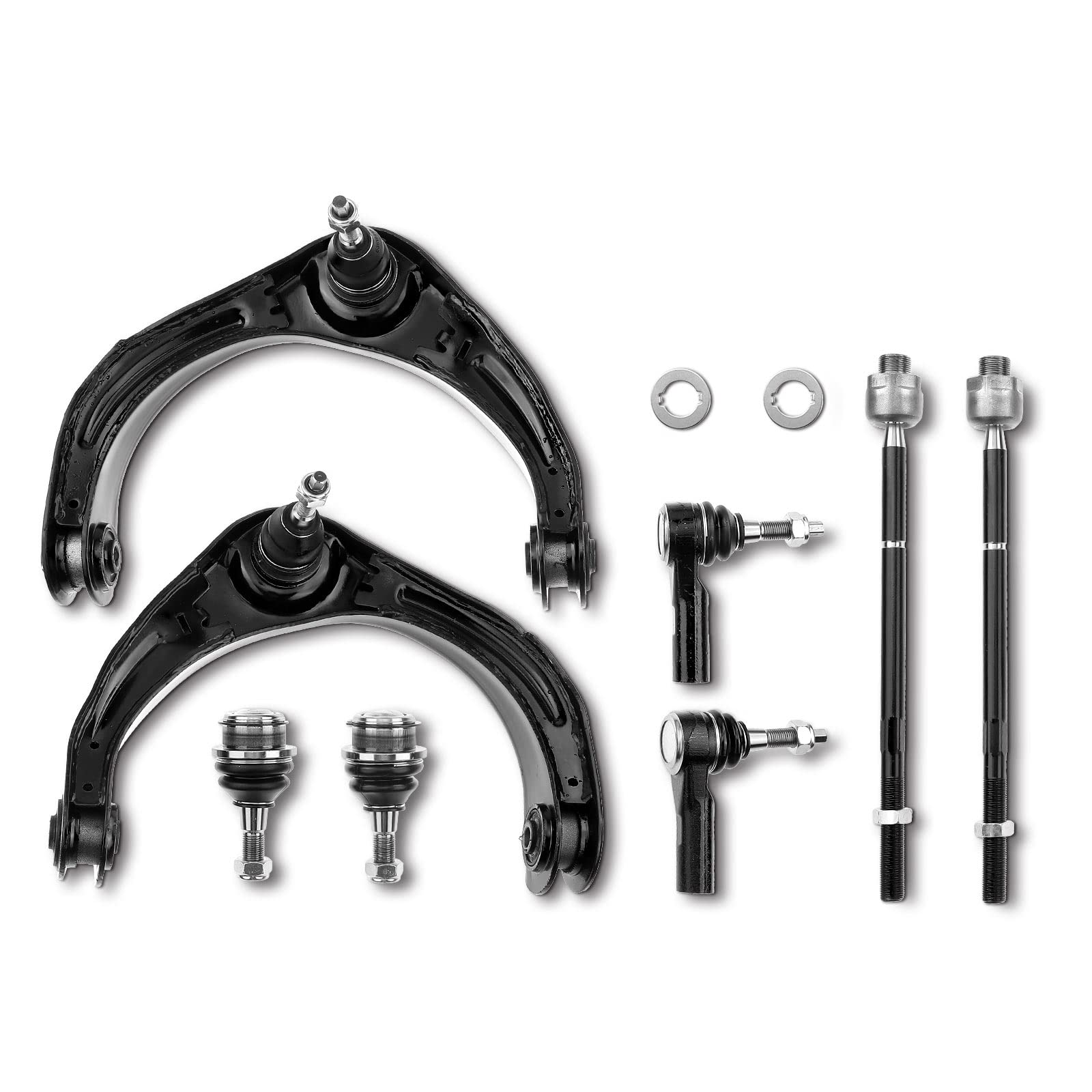 A-Premium 8Pcs Front Suspension Kit Upper Control Arm and Ball Joint Assembly Tie Rod End Compatible with Dodge Ram 1500 2006-2008