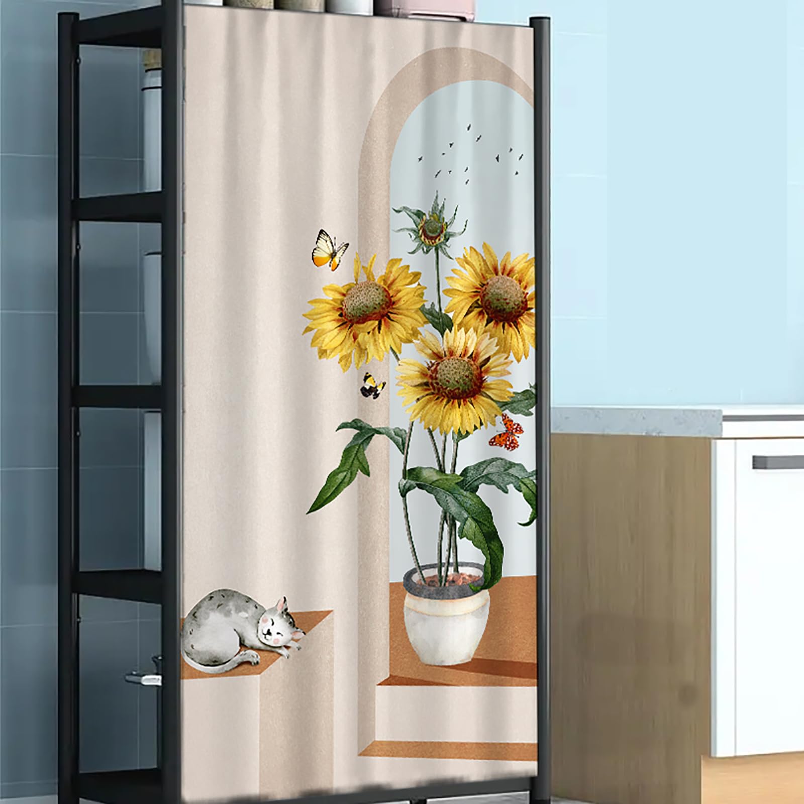 RobustWeg Kitchen Curtains,cupboard Curtain Kitchen,Short Curtains,easy To Install And Slide,easy To Clean,good Air Permeability,protects Your Privacy,for Your Study Room/bedroom/living Room/balcony