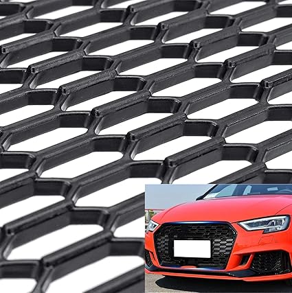 AUTO MT CAR MESH GRILL GRILLE Racing Honeycomb Mesh 47x16 Inches Honeycomb Hole 8x20mm Hex Grids Hex Mesh Grill Spoiler Bumper Vent Car Styling Air Intake Racing Grilles