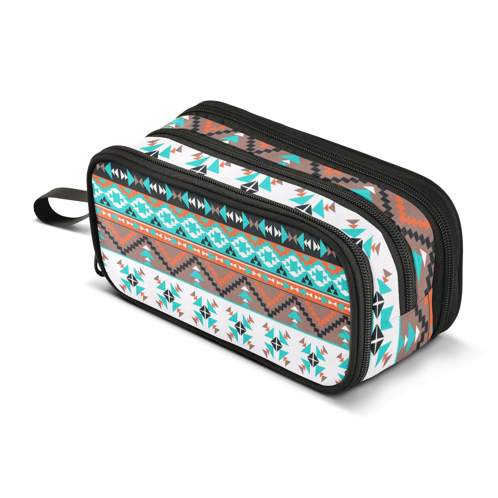 ZAZYXTJ Western Aztec Pencil Case Large Capacity Pencil Pouch