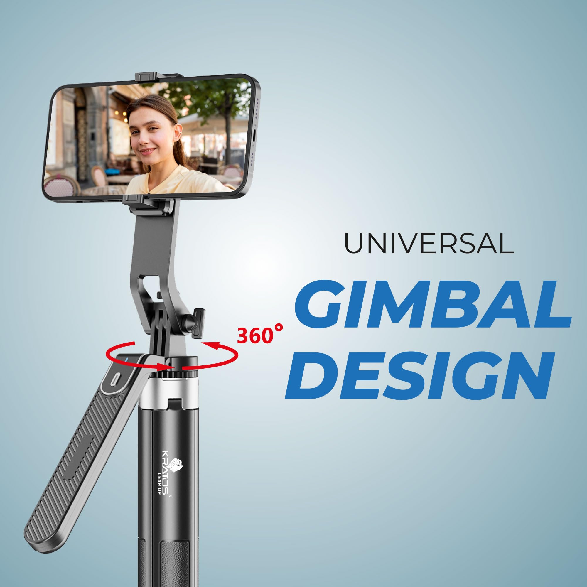 Kratos 65" Selfie Stick Tripod - Stable & Portable -4