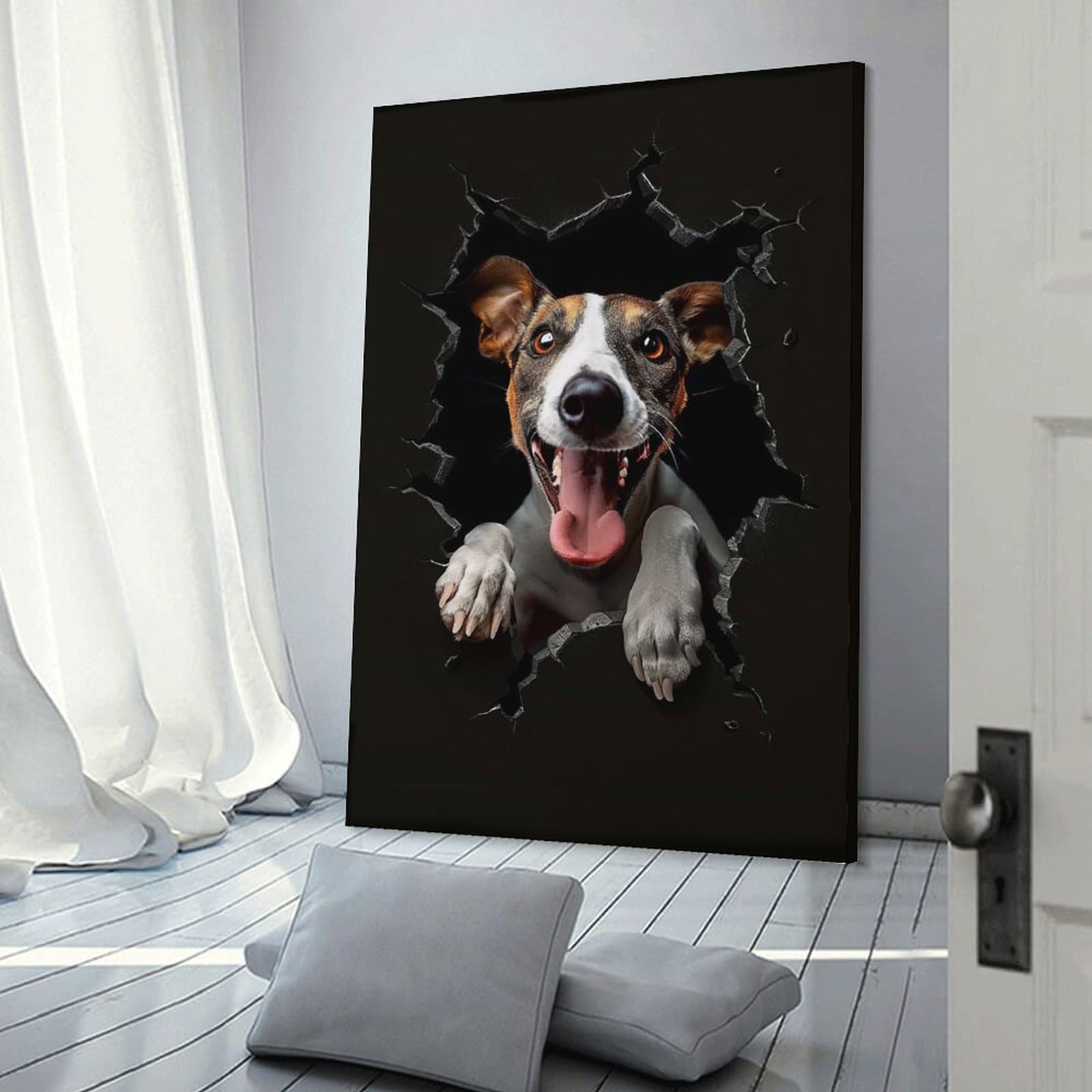 Junmoney Wall Picture Print Greyhound, 20x30inch(50x75cm), for Entrance Walls, Hall Decor Or Foyers, A Neat Decor Update for Hallways