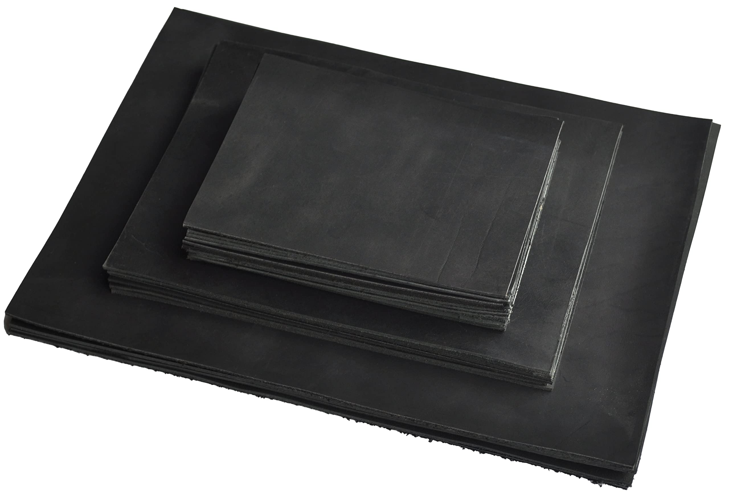 HAPPER STUDIO Koeienhuid 1,7 mm dikte pull-up Crazy Horse leer. Echt lederen bladen voor knutselwerk (1, zwart, A2 (420 x 594 mm
