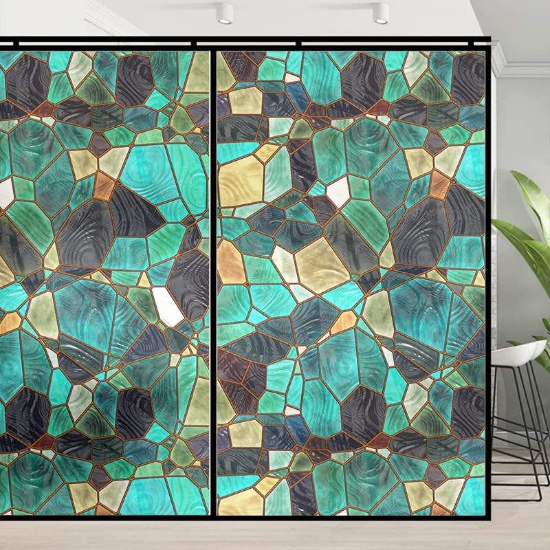 Miniatura 4 de Pegatinas de privacidad para ventanas de iglesia europea, adhesivos para ventanas, adherencia estática, esmerilado, bloqueo UV, colores apagados,