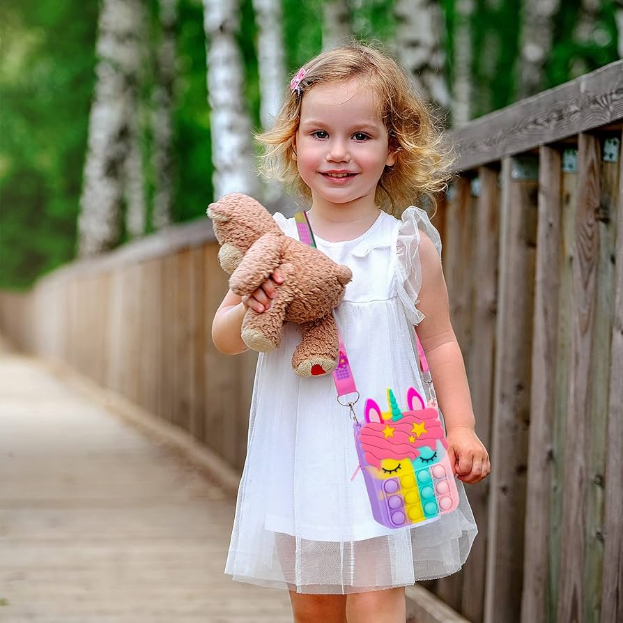Amazon.com: Civan Unicorn Pop It Purse Fidget Toys for Girls