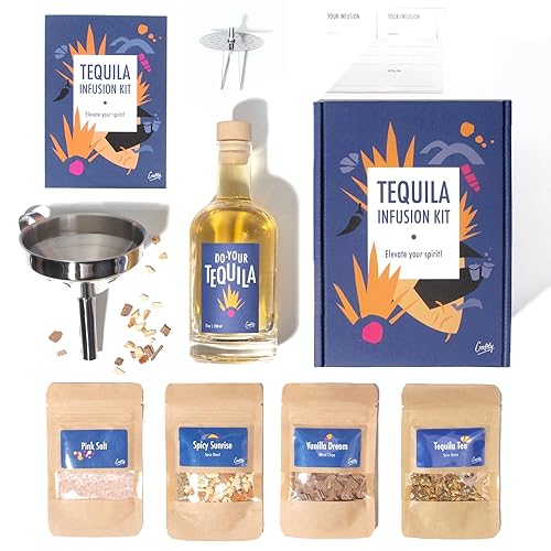 Kit de infusión de tequila  Infusiones a base de plantas para cócteles  Juego de tequila para él, regalo de cumpleaños para hombres y mujeres,