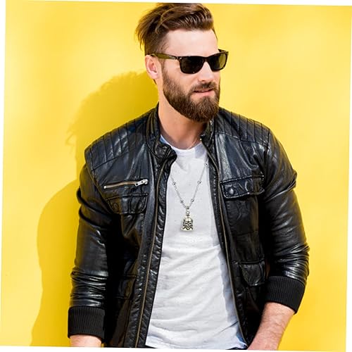 Miniatura 2 de BESPORTBLE Cross Bell Colgante Skull Man Accesorios de acero inoxidable