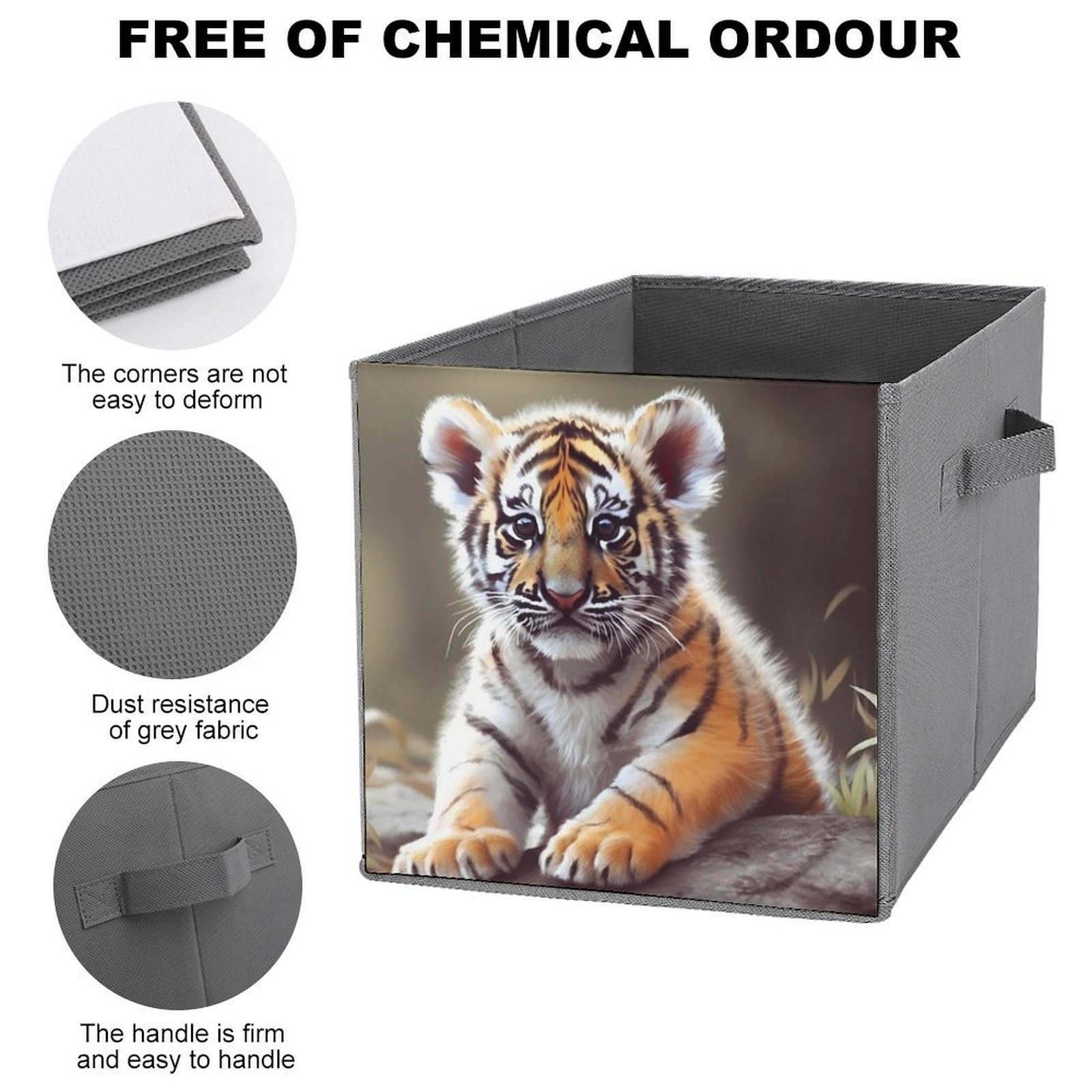 Amazon.com: ZXDSKGYN Foldable Storage Boxes Cute Tiger Large