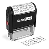 Large Return Address Stamp - Up to 5 Lines - Custom Self Inking Rubber Stamp - Customize Online with Many Font Choices - Large Size