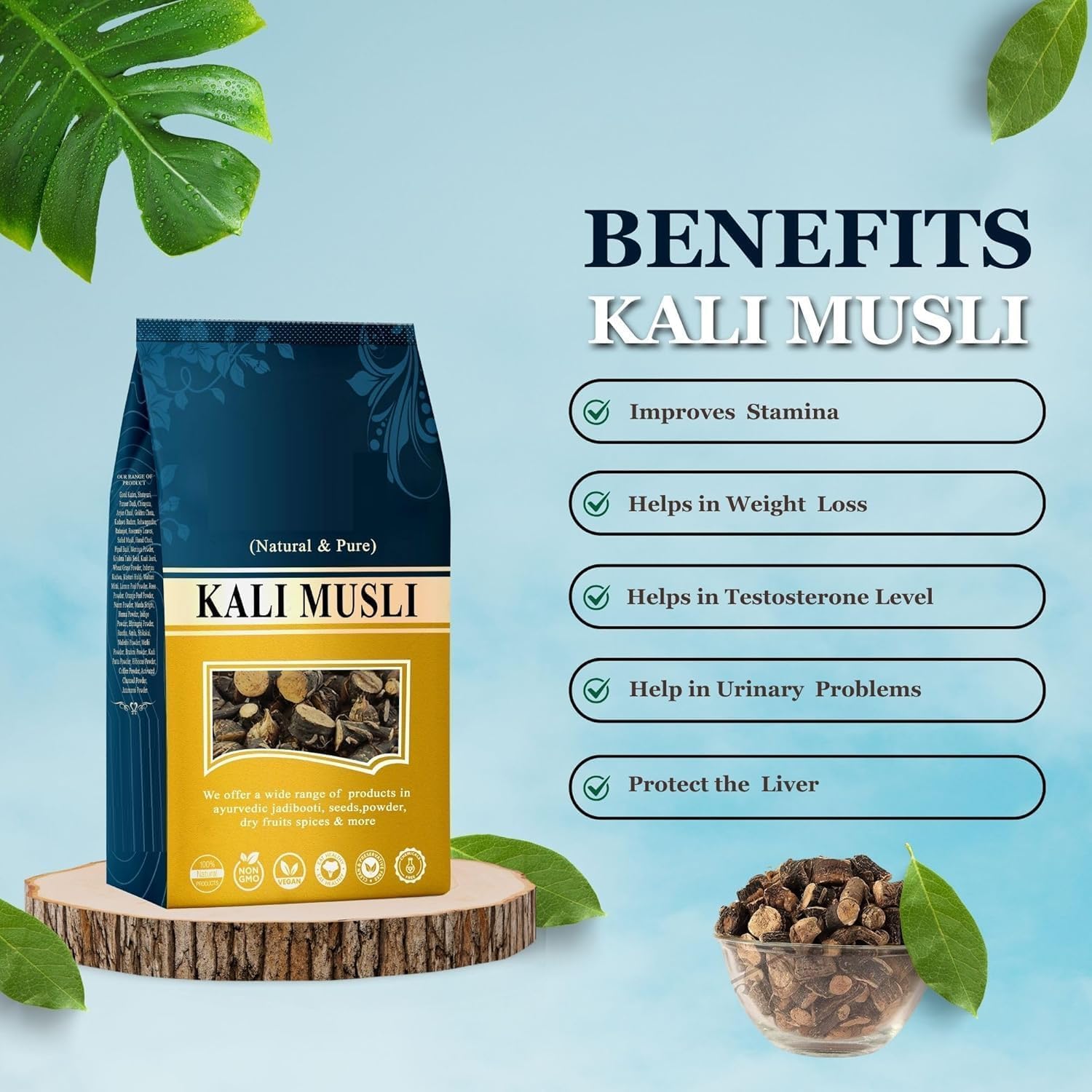 Kali Musli - Curculigo Orchiodes - Musli Negro 100 Gr