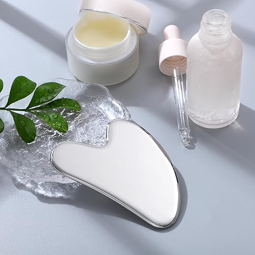 Vista 84 de rosenice Gua Sha Herramientas Faciales Natural Gua Sha Jade Piedra para el Cuidado de la Piel Facial Cuerpo para SPA