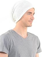 Vista 3 de FORBUSITE Gorro de punto largo holgado para hombre para verano e invierno, de gran