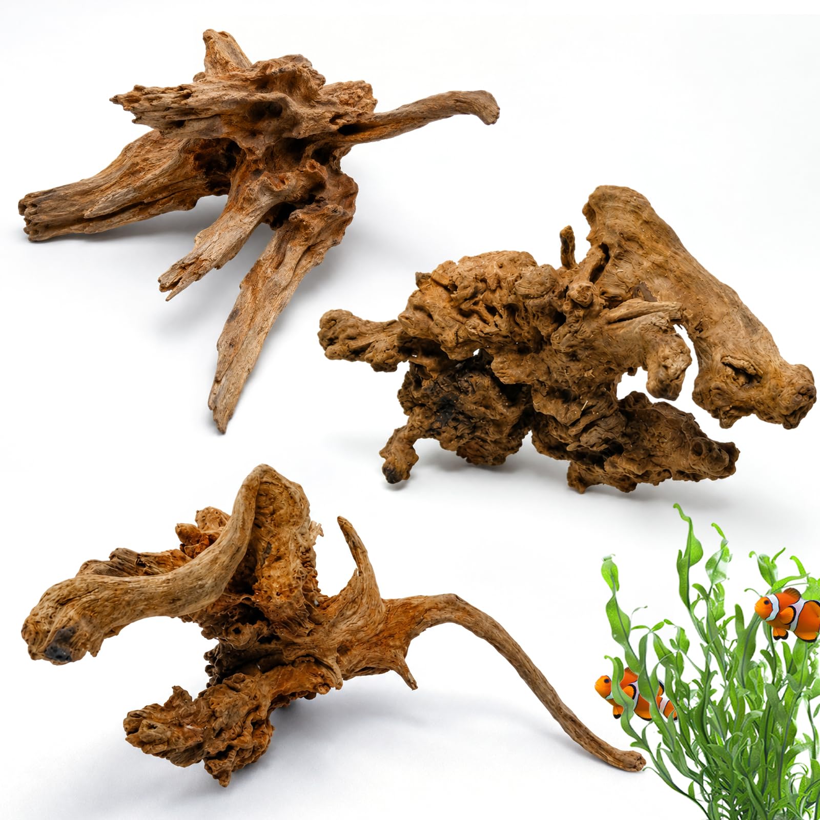 Natural Driftwood: 3PCS 8
