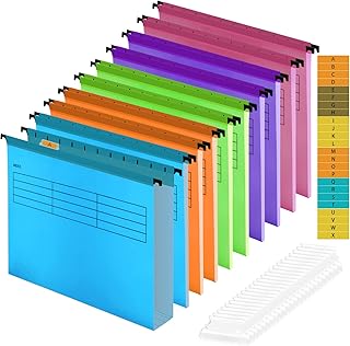 A4 Suspension Files for Filing Cabinet Files Hanging Filing Folders,34.8cm*24.5cm Box Filing Storage Folders Interior Folders for Paperwork Office Home School (10)