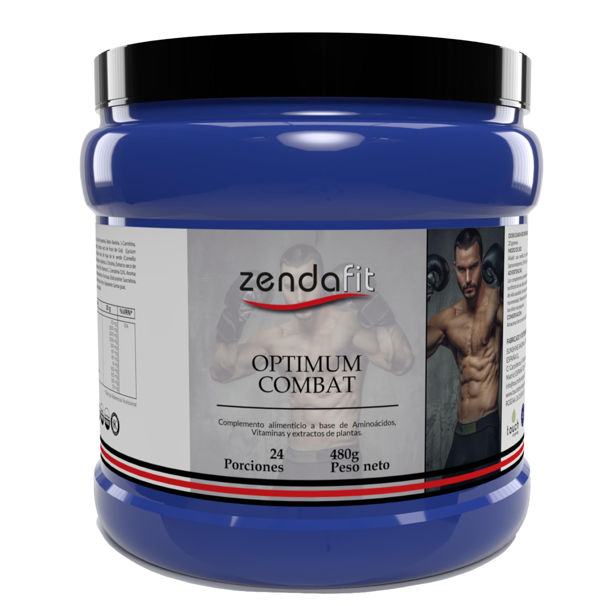 ZENDAFIT - Optimum Combat - 480 Gramos - Fórmula Inmunitaria con Vitamina C, Zinc, Equinácea y Propóleo - Refuerza las Defensas Naturales y la Salud Respiratoria