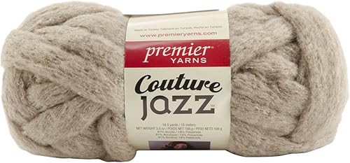 Premier Yarn Couture Jazz - Ovillo de hilo beige, paquete de 3