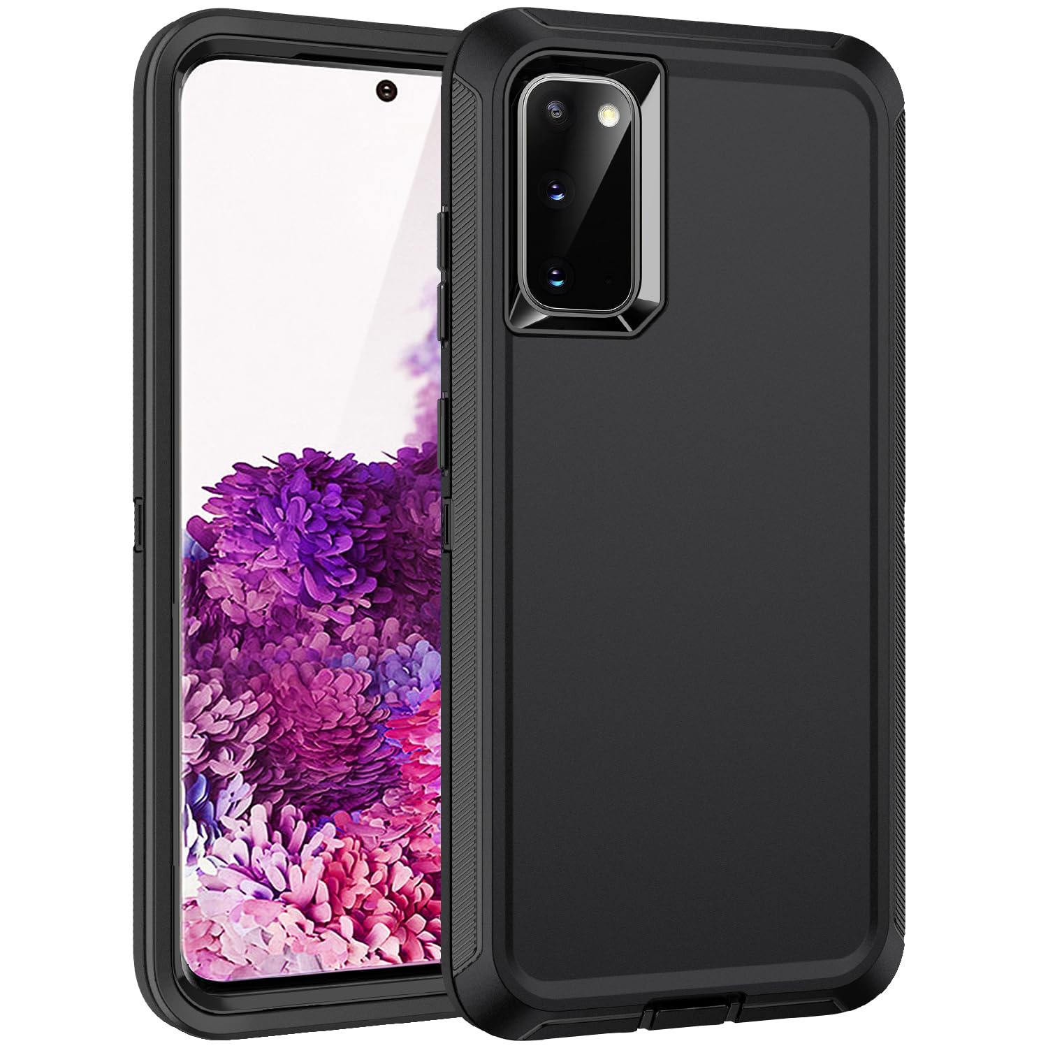 Mieziba for Galaxy S20 5G Case, Shockproof Dropproof Dustproof 3-Layer Full Body Protection