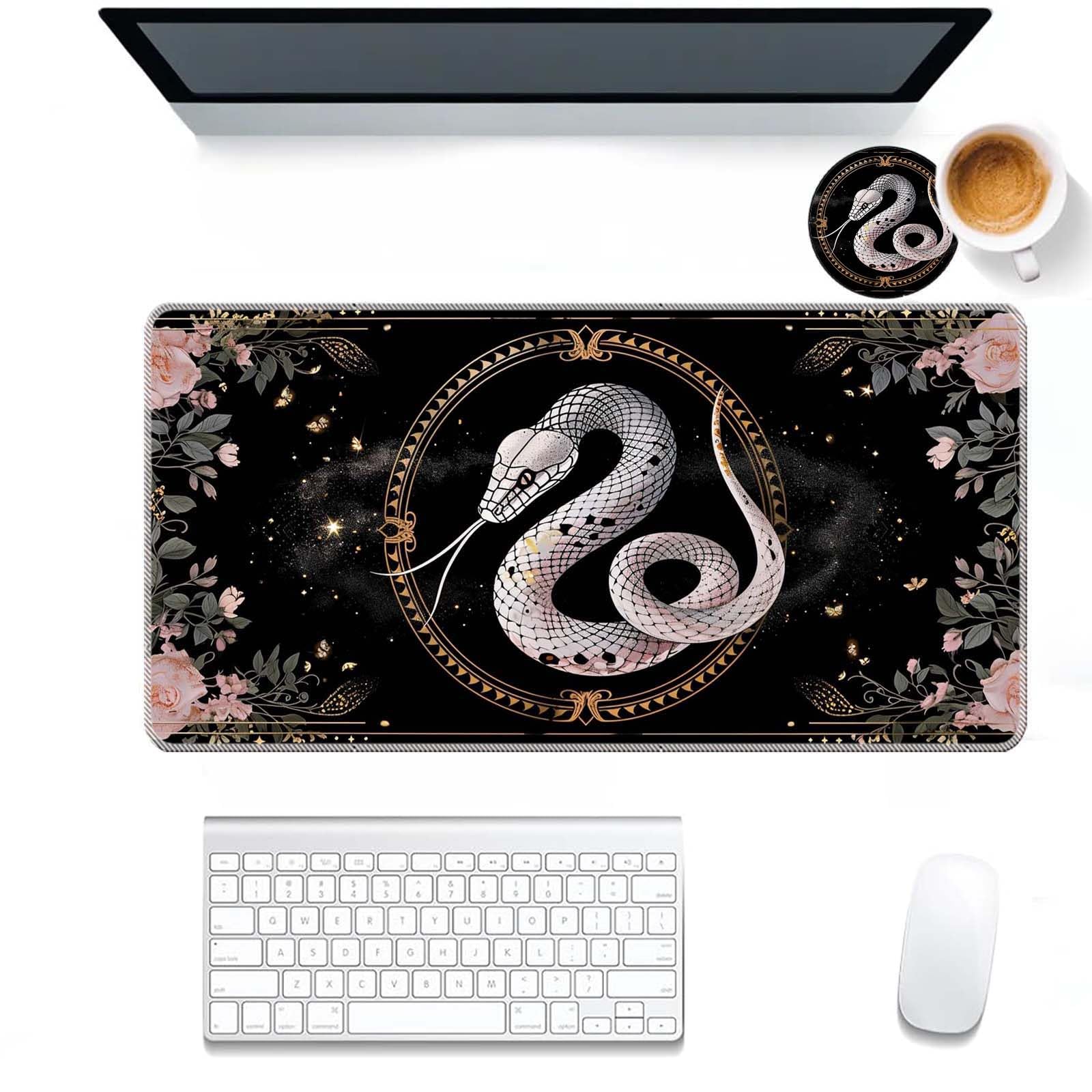 DHEEBFWE Gaming Large Mouse Pad for Desk,31.5x11.8in,Extended XL Big Mousepad, with Anti-Skid Rubber Base with Stitched Edges Writing Pad,Keyboard