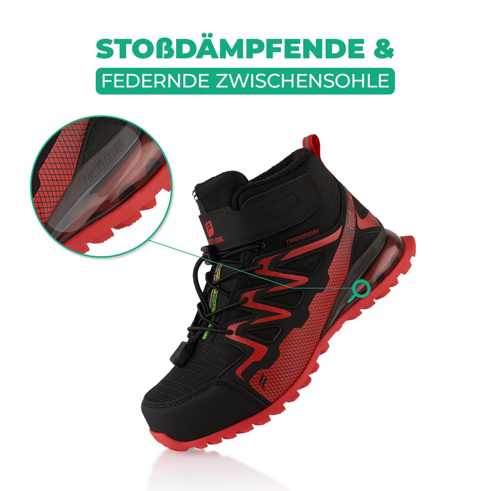 Fusskleidung Damen Herren Winterstiefel Wasserdicht Gefütterte Wanderschuhe