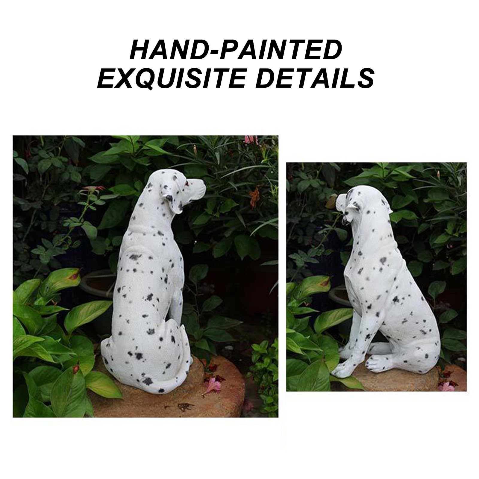 Estatuas de Perros para jardín, Lindo Perro Sentado, Colecciones de Resina para Exteriores, Figuras Decorativas para Patio, césped y jardín(