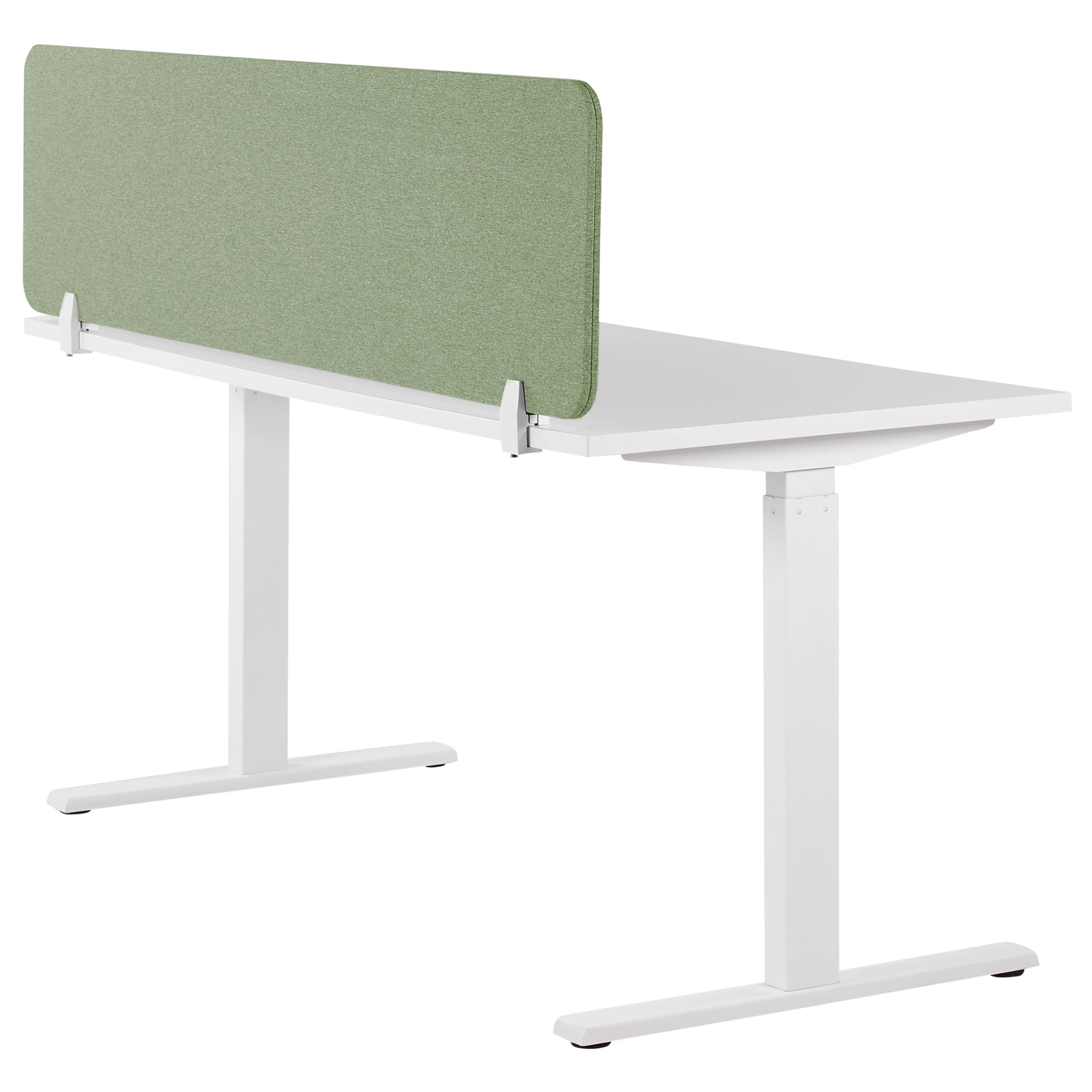 Beliani Séparateur de Bureau Vert Synthétique et Polyester 160 x 40 cm Ecran Visuel Wally