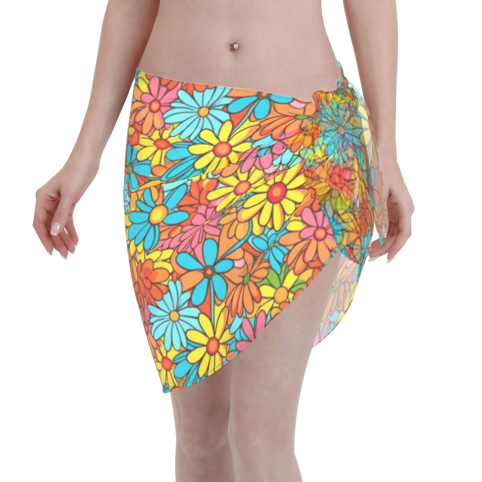 Beach Sarong Bathing Suit Wrap Skirt Sheer Bikini Swimsuit Cover Ups for Swimwear