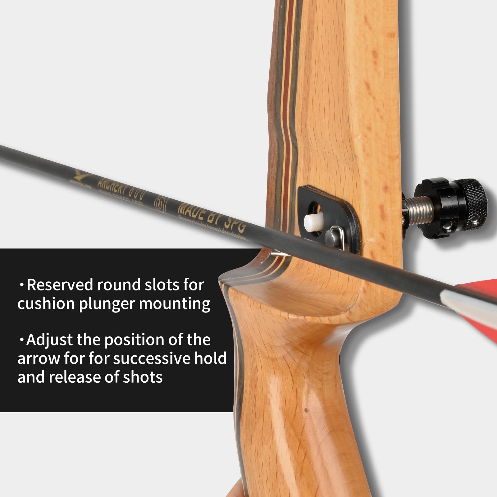 SOPOGER Arrow Rest for Recurve Bow - 4 Pcs Magnetic Metal Recurve Arrow Rest with Adhesive Back Hunting Shooting Targeting Recurve Bow Accessories (Right)