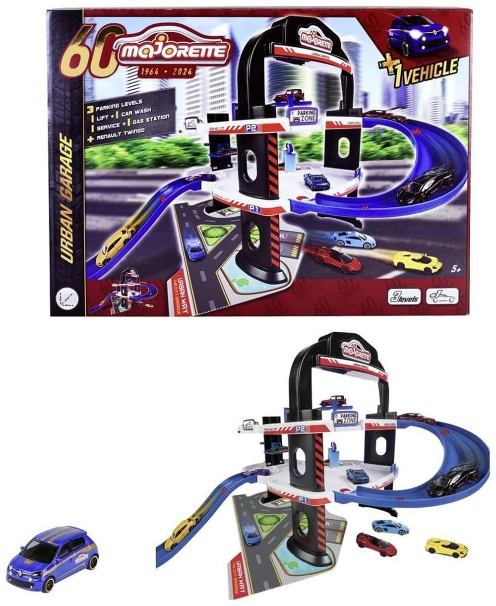 60th Year Anniversary Toy Car Playset Urban Garage - 1 Car Included - 5 years+