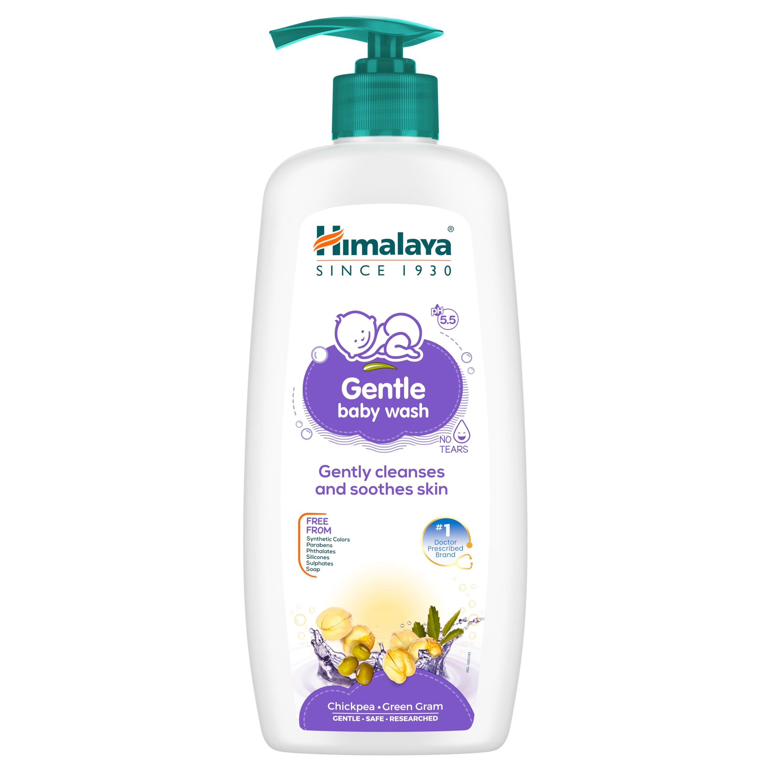 Himalaya Gentle Baby Wash 600ml | No tears formula |with chickpea and Green gram| Cleansing baby's gentle skin-image-34