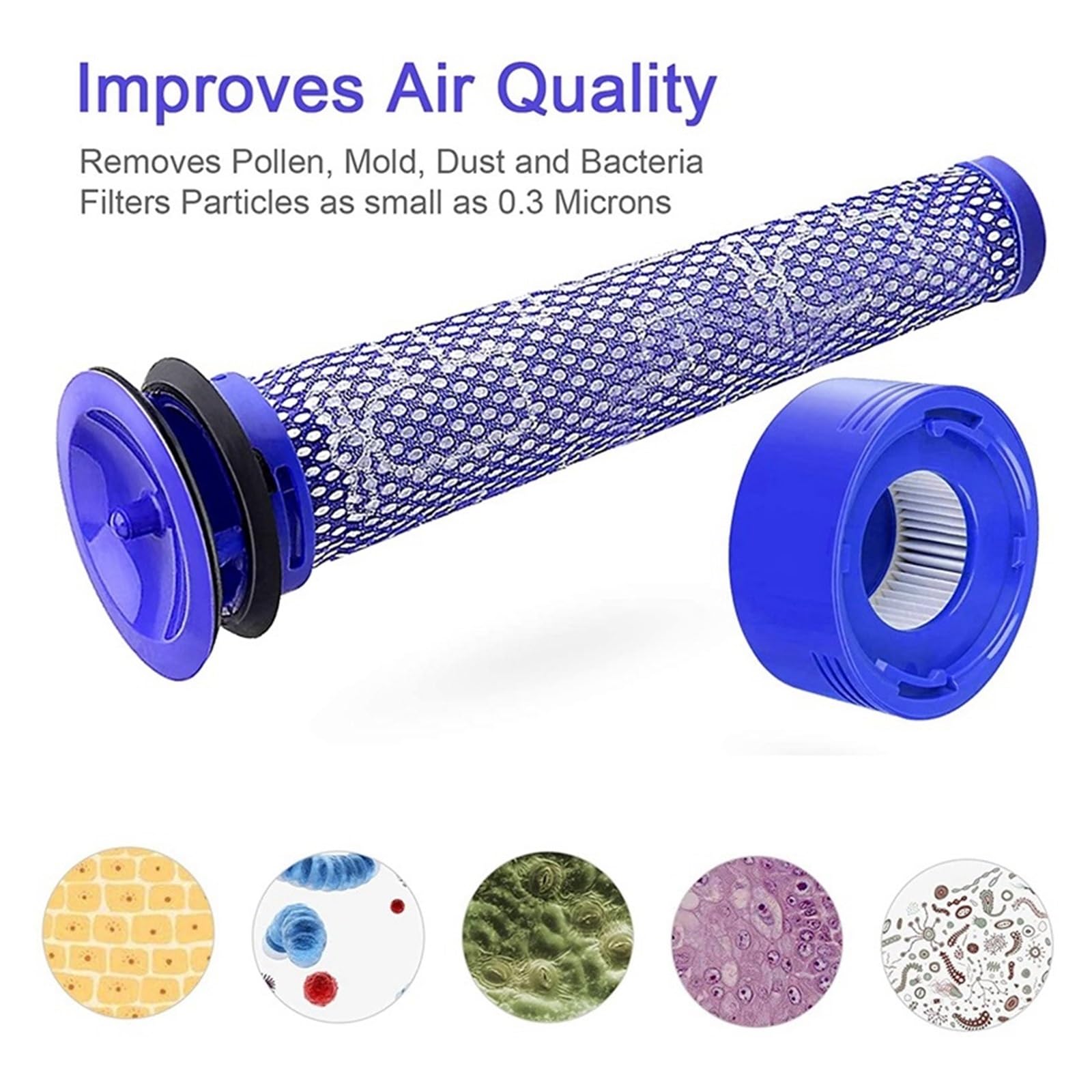Lipski Filtre HEPA, Compatible for Dyson V8 V7 Accessoire aspirateur Filtre Lavable pièces de Rechange de Rechange (Color : E-9)