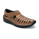 MARDI GRAS Men's Leather Fisherman Sandals, Closed Toe Sandals for men (Tan, UK Footwear Size System, Adult, Men, Numeric, Medium, 7) gallery image