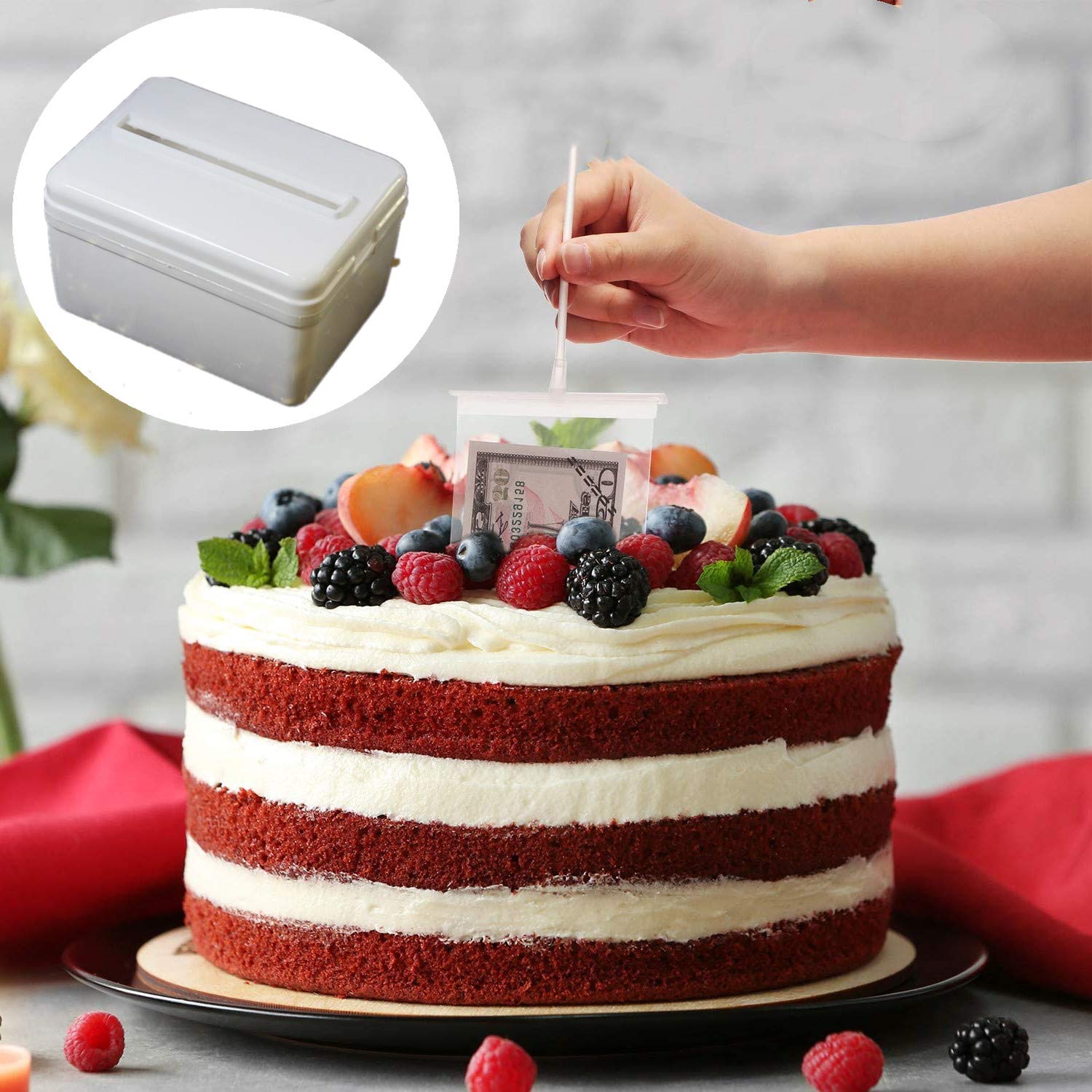 Money Box Set Crafts Reusable Cake Money Box Cake Money Pulling Kit for