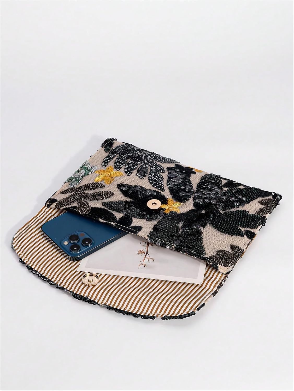 Verdusa Women's Floral Embroidery Sequin Evening Beaded Clutch Bags 2026 Party Purses - Image 5