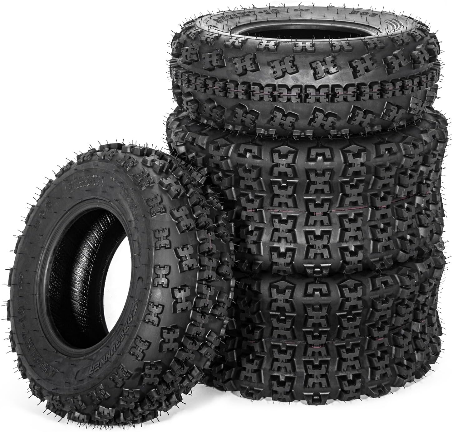 FORERUNNER Sport ATV Tires 21x7-10 & 22X11-10 6PR ATV UTV Go Kart All-Terrain Off-Road Tire Tubeless (Pack of 4)