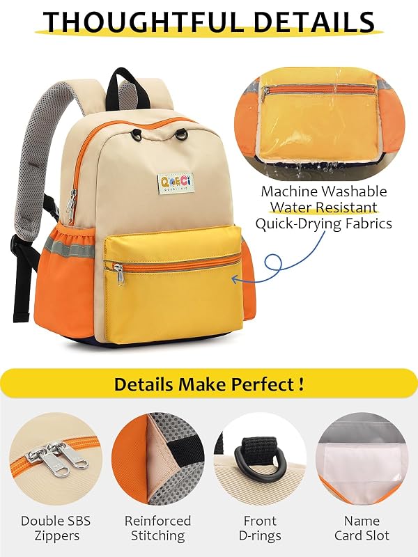 QOECI Toddler Backpack for 2-4, 13inch Kids Preschool Kindergarten Backpack by QOECI - Used condition - Image 6