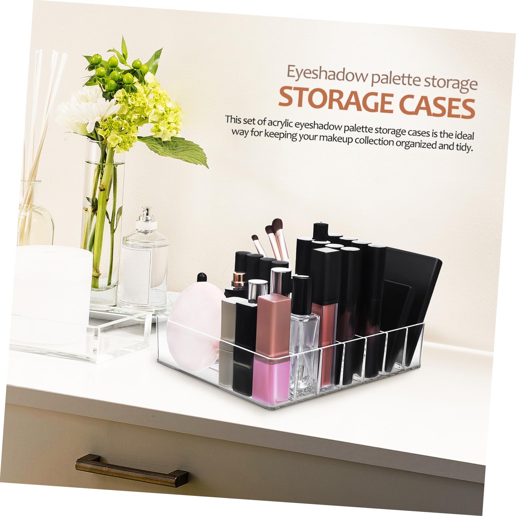 Contenitore Organizer per Palette Ombretti in Acrilico a 7 Scomparti