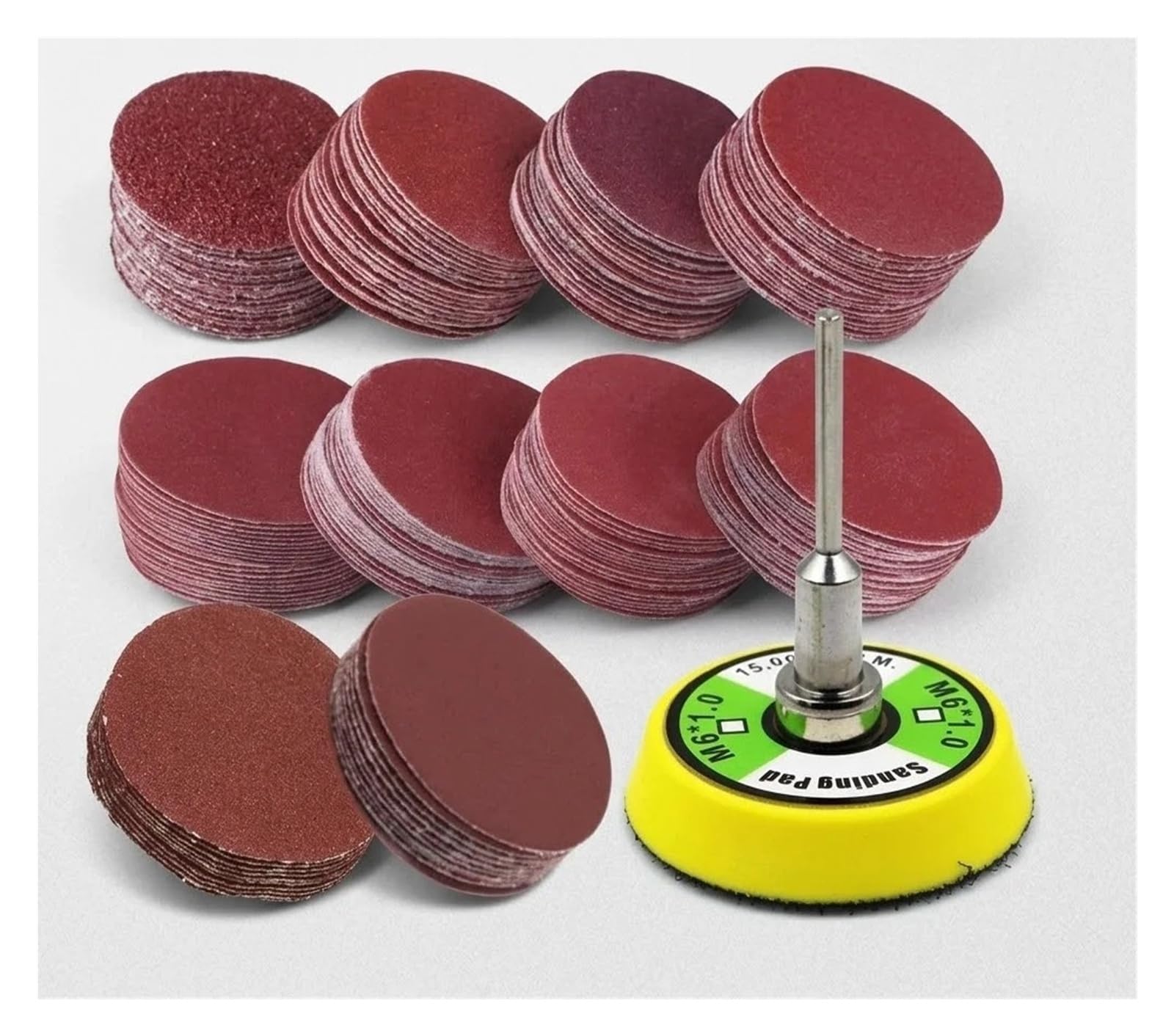 Tarcze szlifierskie, 20 szt. Czerwone 1-2-calowe tarcze szlifierskie Koła polerskie Car Polish Pad Pętla samoprzylepna Różne grysy(1In 100pc)
