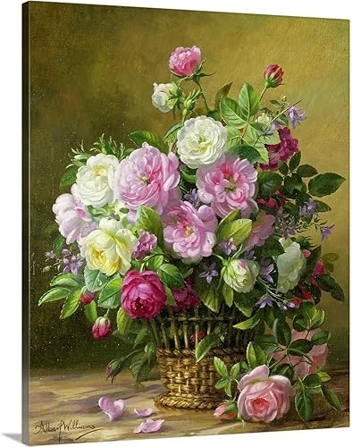 Lienzo decorativo para pared, diseño de rosas