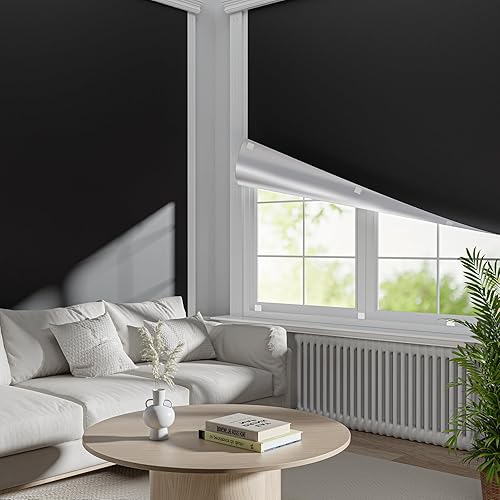 Miniatura 1 de Cortinas opacas portátiles de 35 x 60 pulgadas para dormitorio, cubierta de ventana 100% opaca (se adapta a ventanas de 17 a 48 pulgadas de ancho)