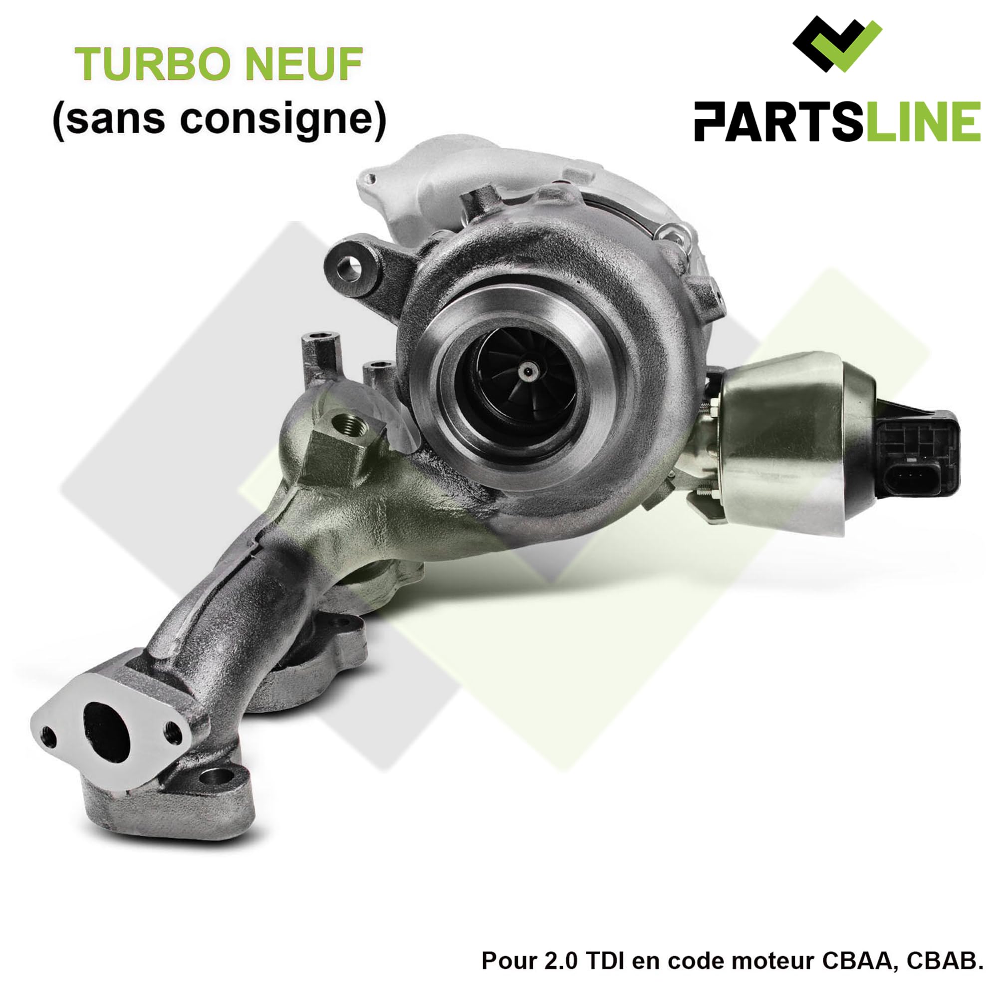 Partsline Turbocompresseur compatible avec A3 Yeti Eos Golf VI 2.0 TDI